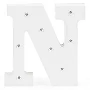 LITERA "N" Decor luminos din lemn pentru copii