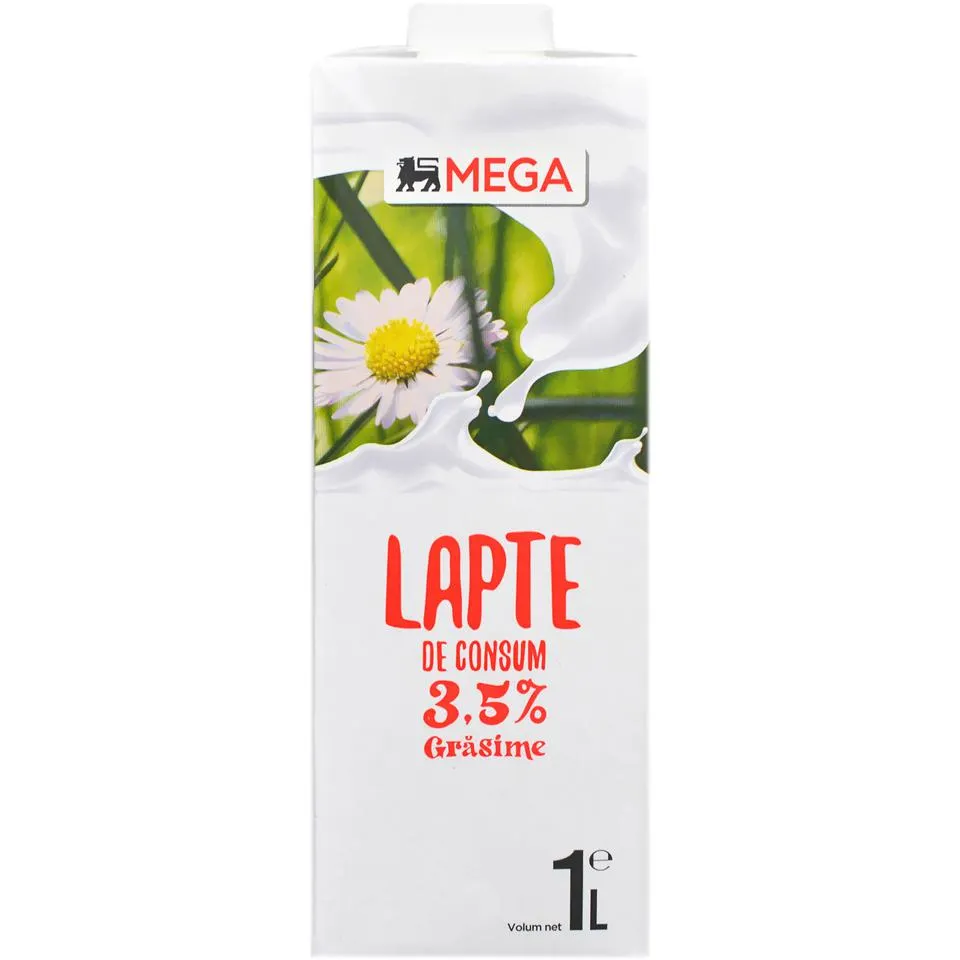 MEGA | Lapte de consum 3.5% grasime 1L