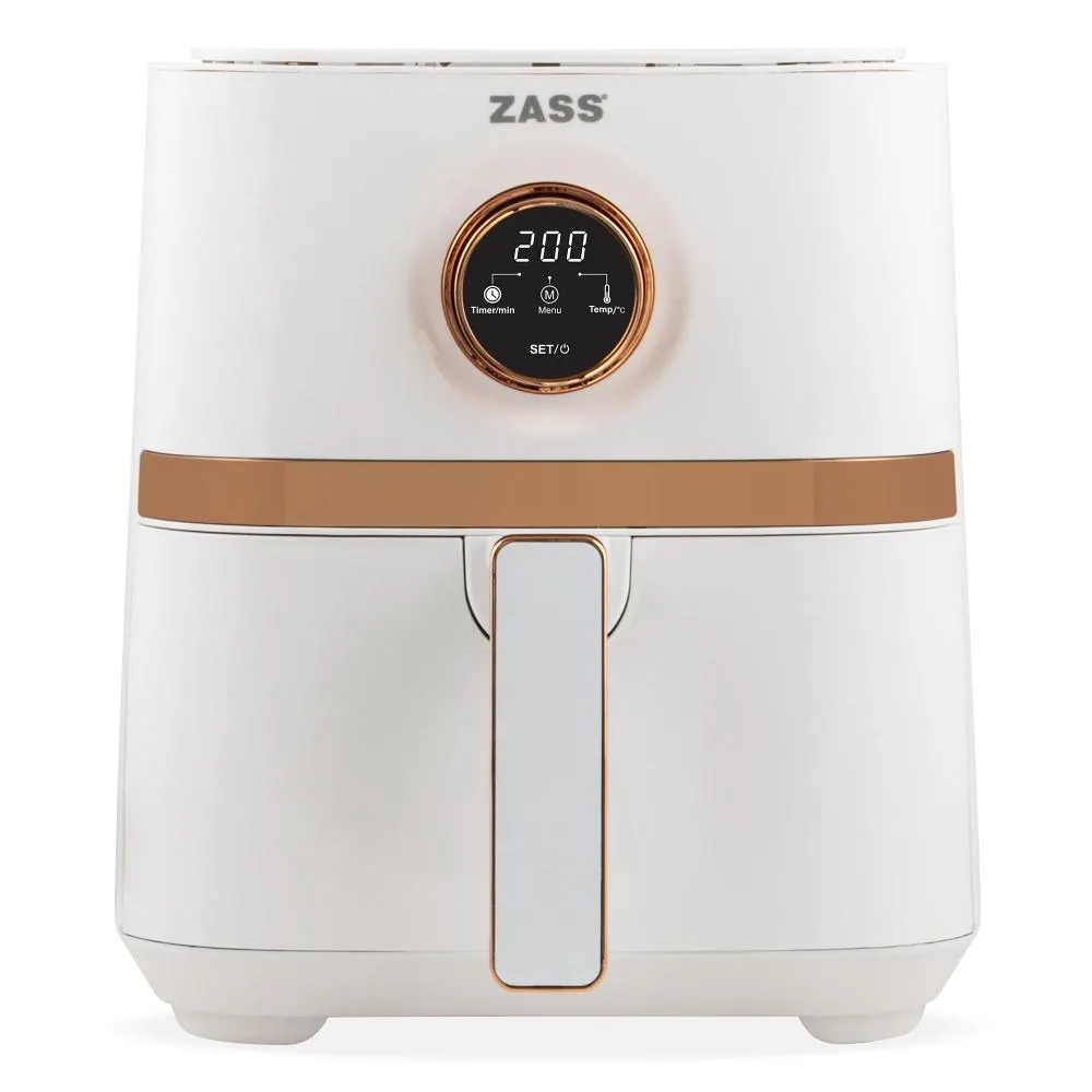 Friteuza cu aer cald Zass ZAF 02, 5 litri, 1450 W, Alb