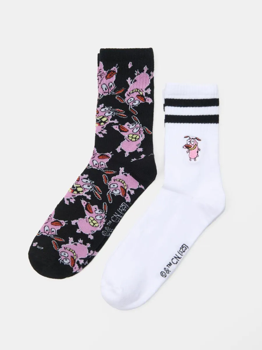 Set de 2 perechi de șosete Courage the Cowardly Dog