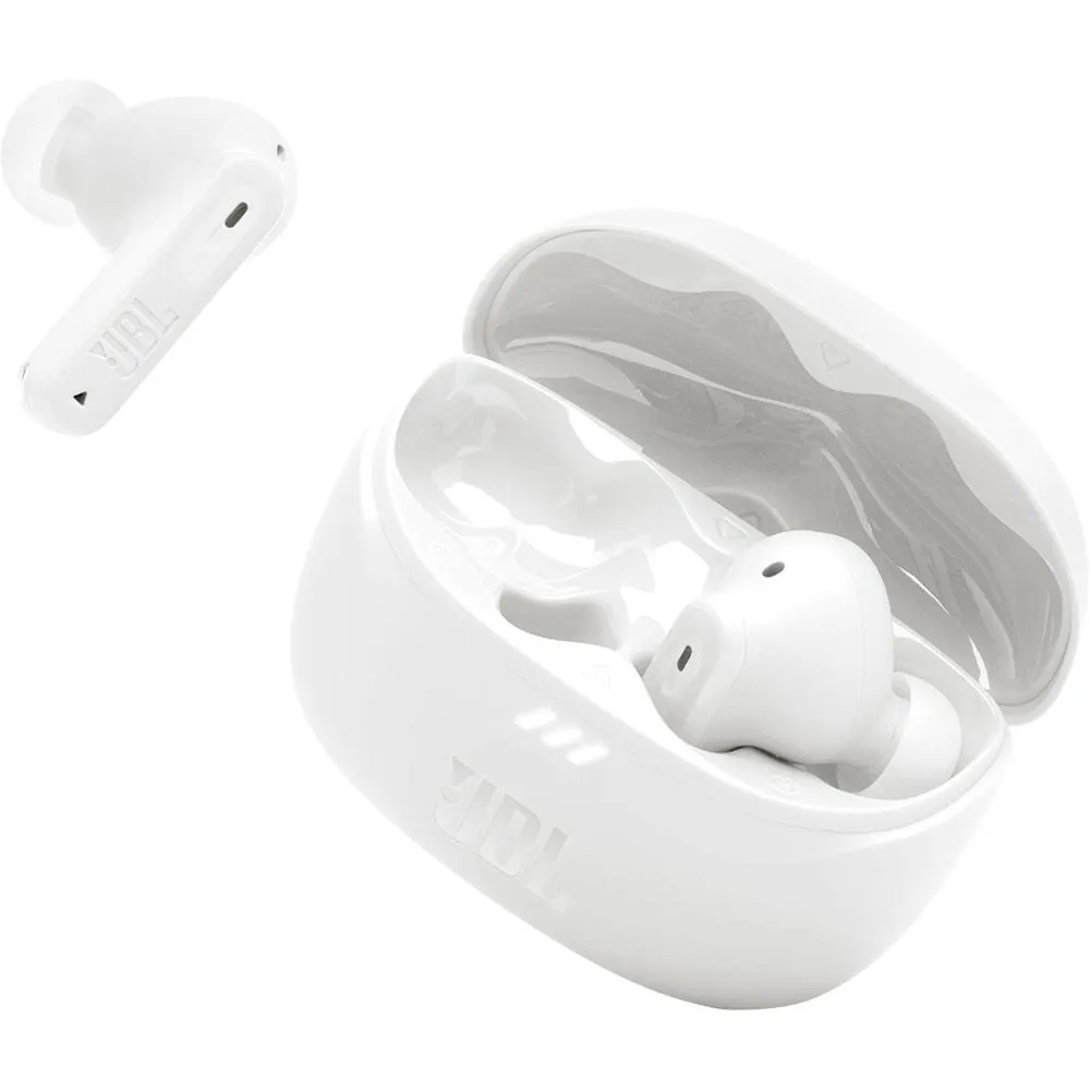 Casti JBL Tune Beam 2, True Wireless, Bluetooth, In-Ear, Microfon, Noise Cancelling, alb