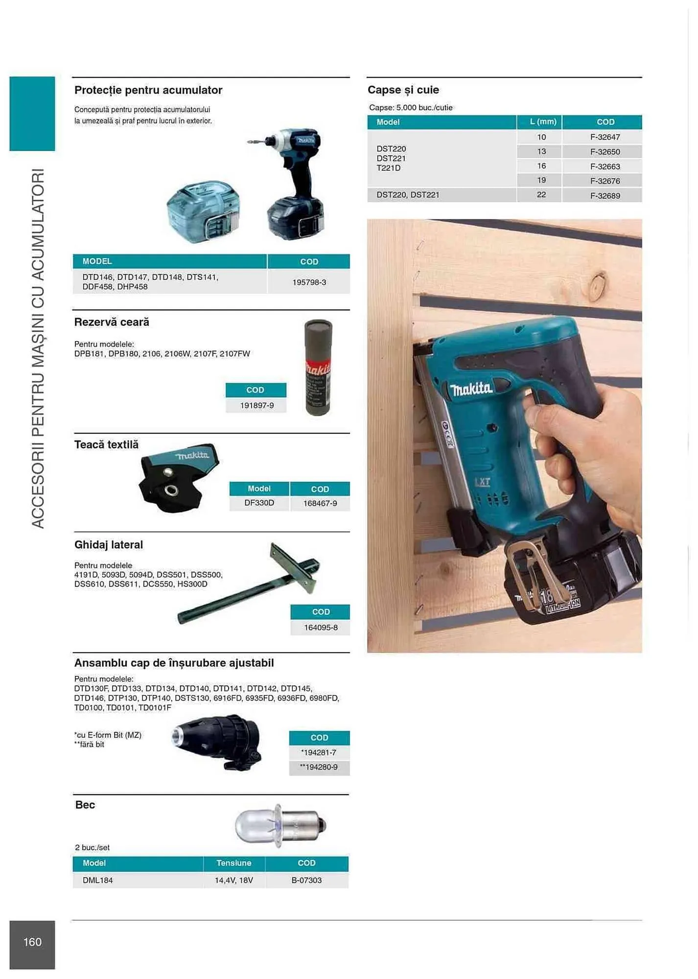Catalog Makita catalog de la 1 ianuarie până la 31 decembrie 2023 - Revista Pagina 160