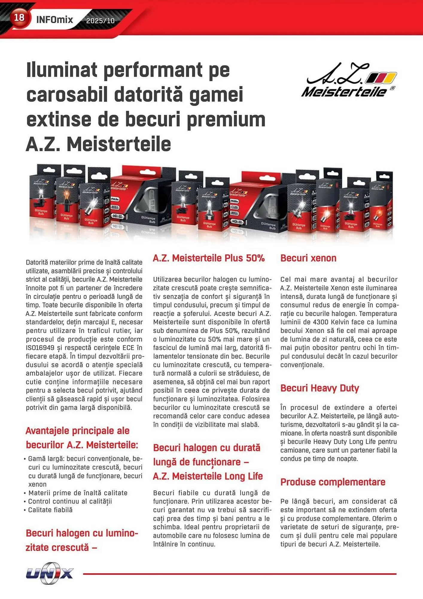 Catalog Catalog UNIX Auto de la 1 octombrie până la 31 octombrie 2025 - Revista Pagina 18