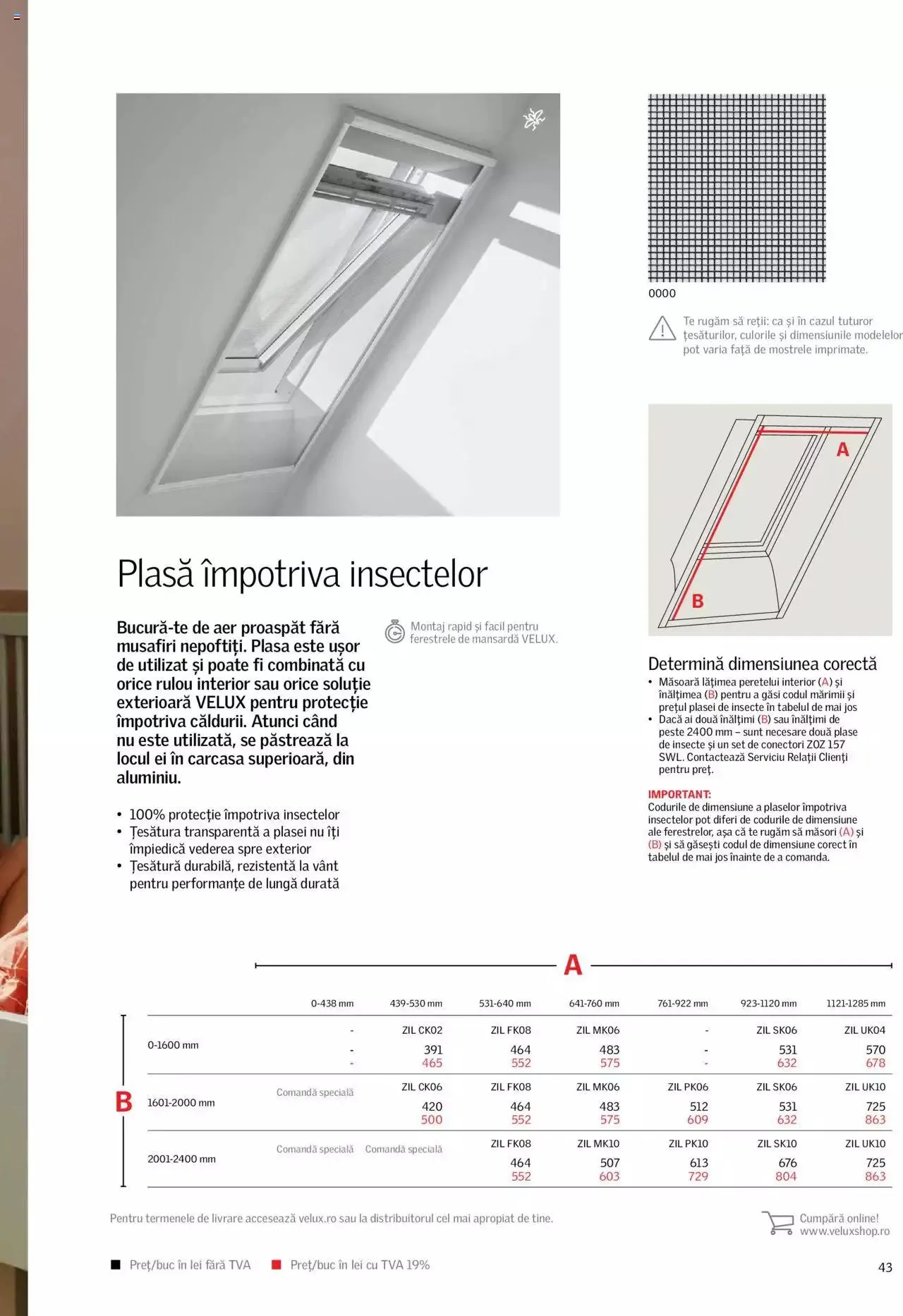 Catalog Velux catalog - Rulouri şi rolete 2022 de la 7 martie până la 31 decembrie 2023 - Revista Pagina 43