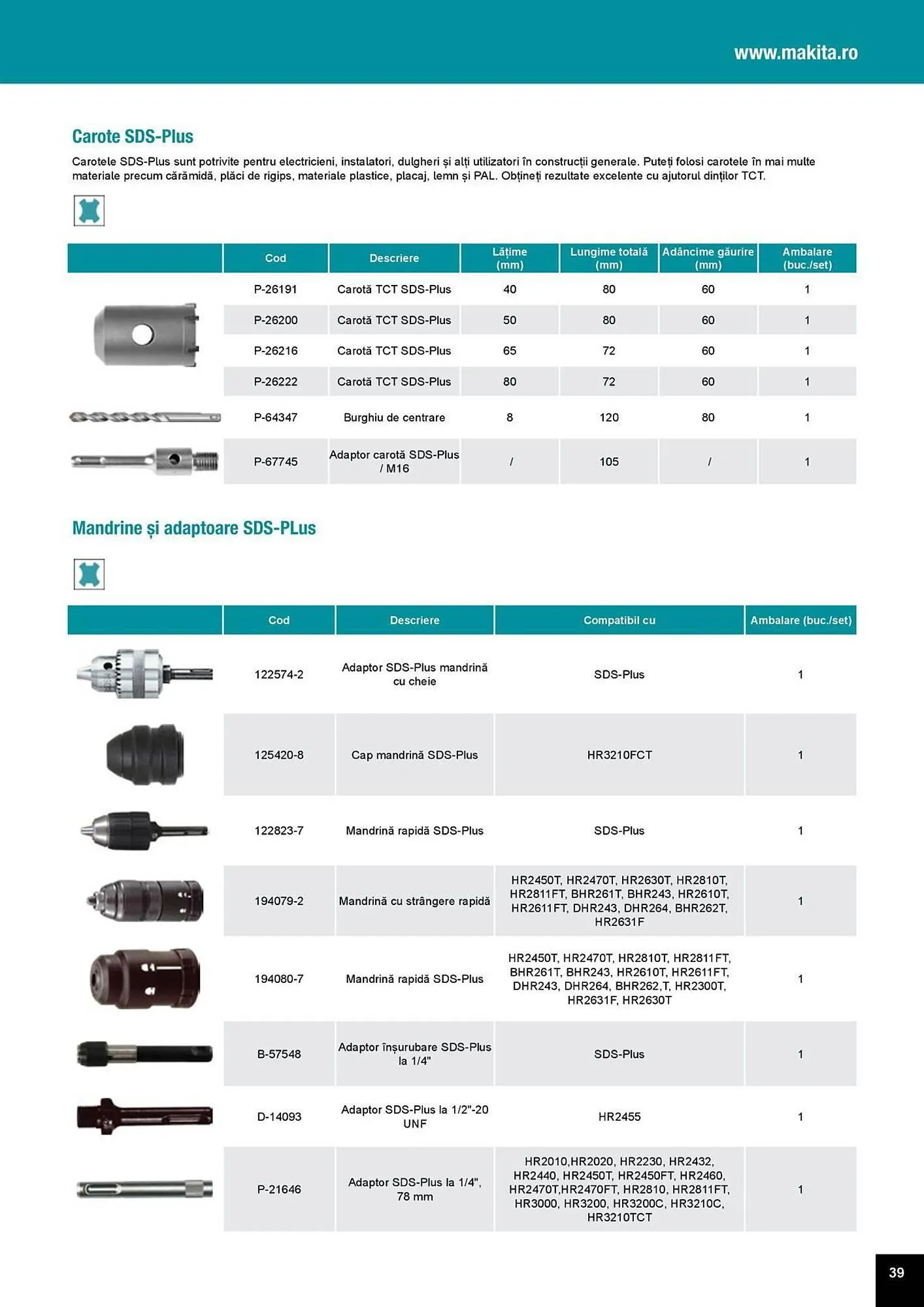 Catalog Catalog Makita de la 1 aprilie până la 31 decembrie 2025 - Revista Pagina 39
