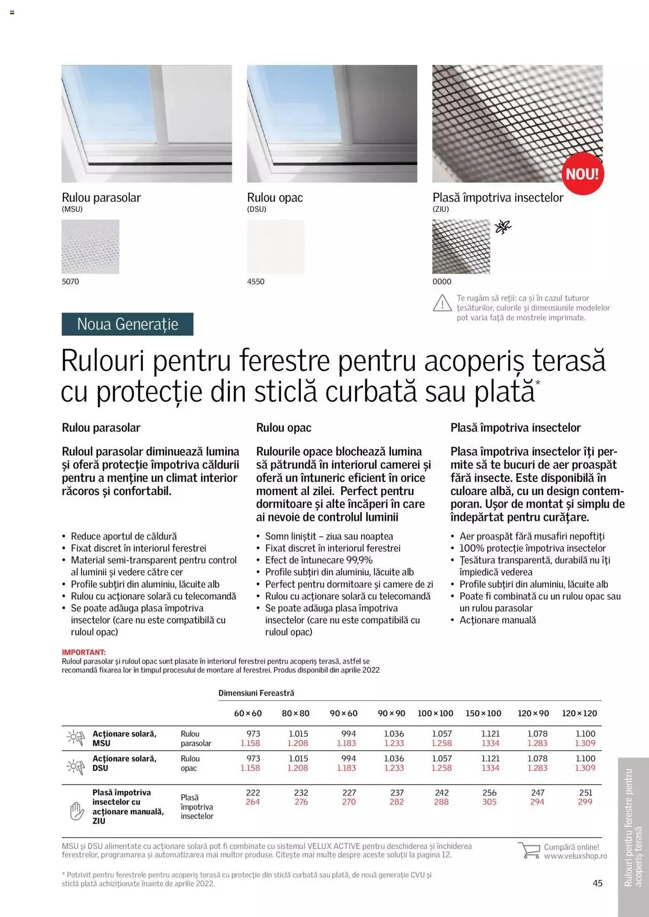Catalog Velux catalog - Rulouri şi rolete 2022 de la 7 martie până la 31 decembrie 2023 - Revista Pagina 45
