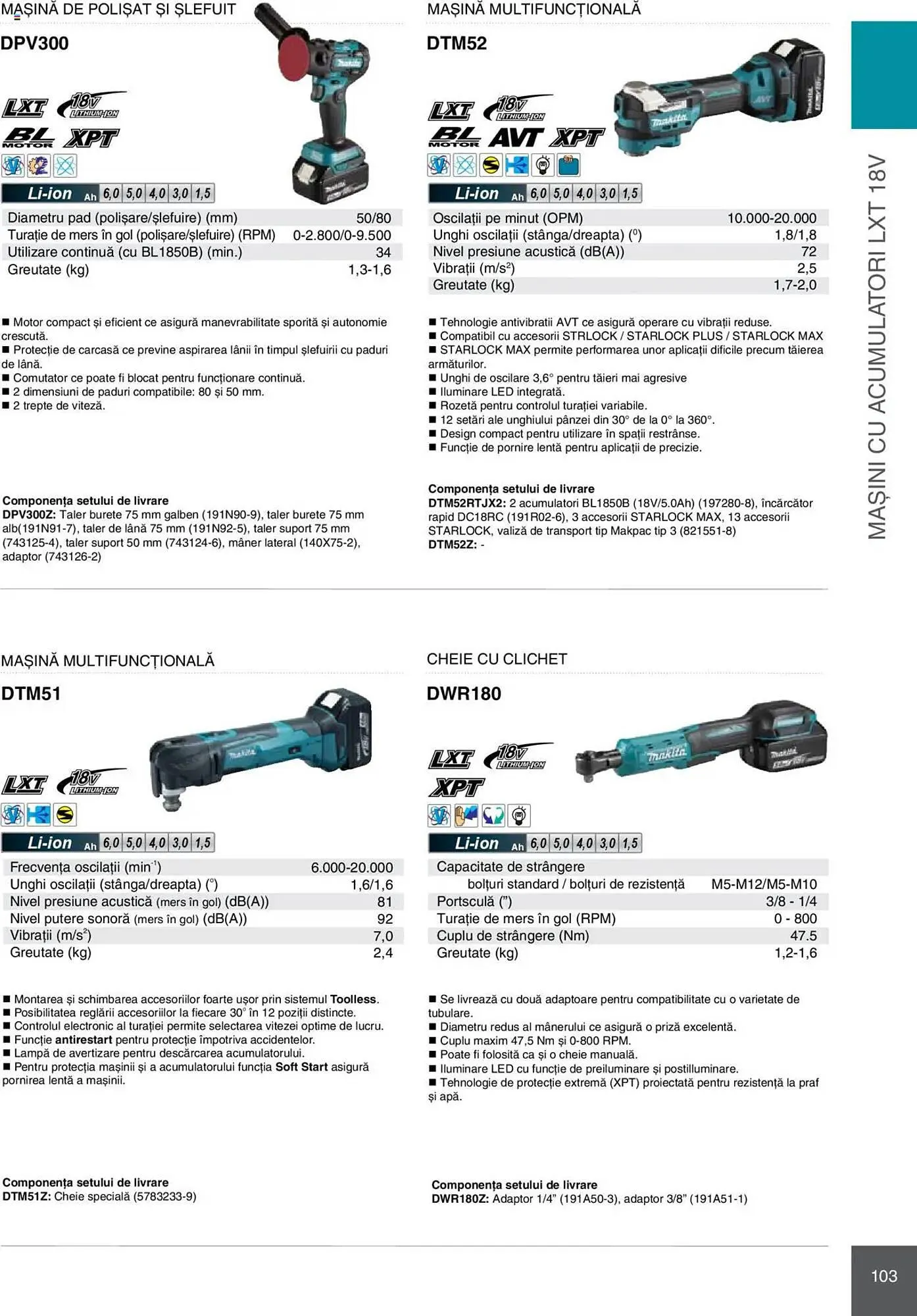 Catalog Catalog Makita de la 8 ianuarie până la 31 decembrie 2025 - Revista Pagina 103