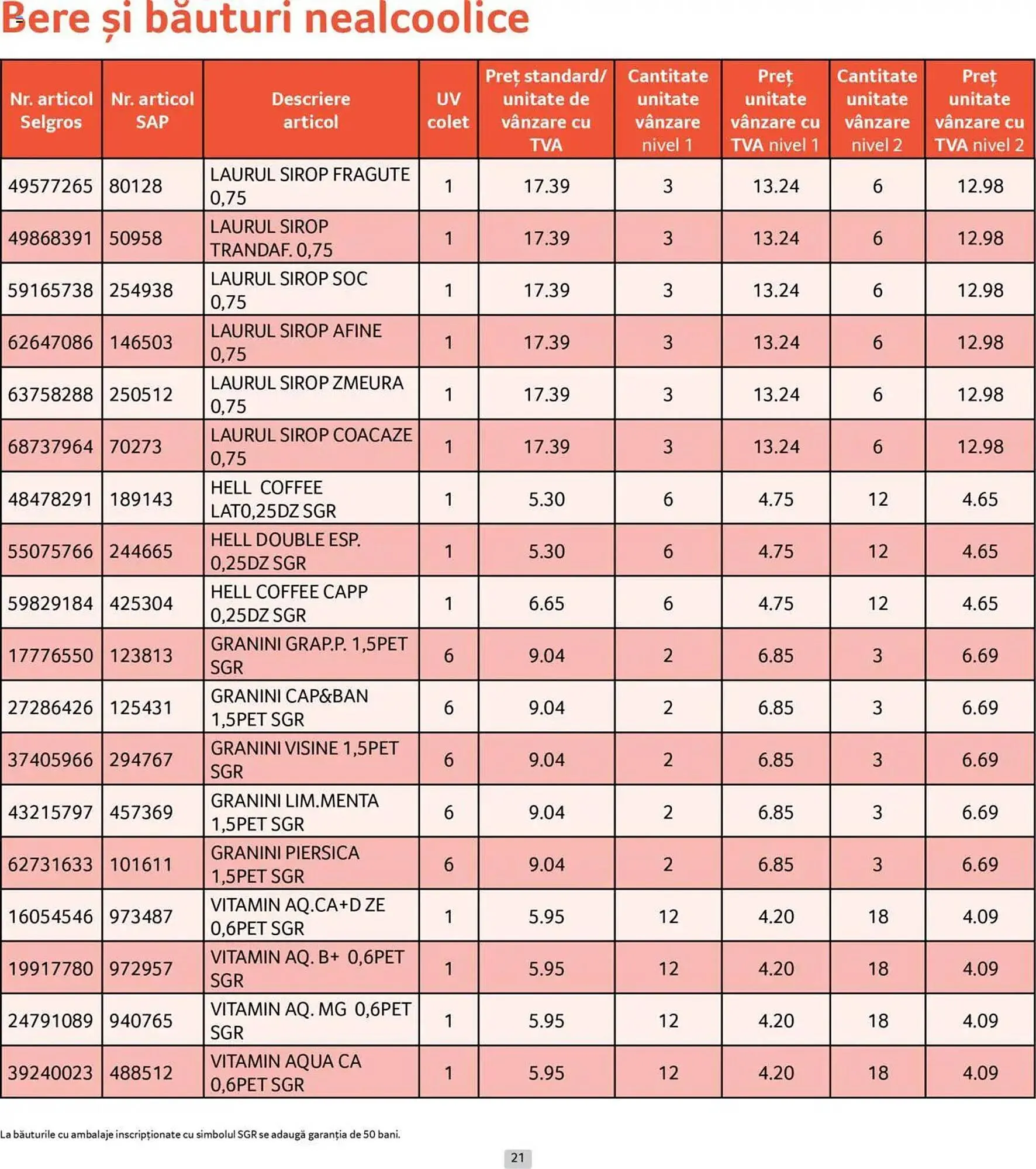 Catalog Catalog Selgros de la 1 iunie până la 30 iunie 2025 - Revista Pagina 21