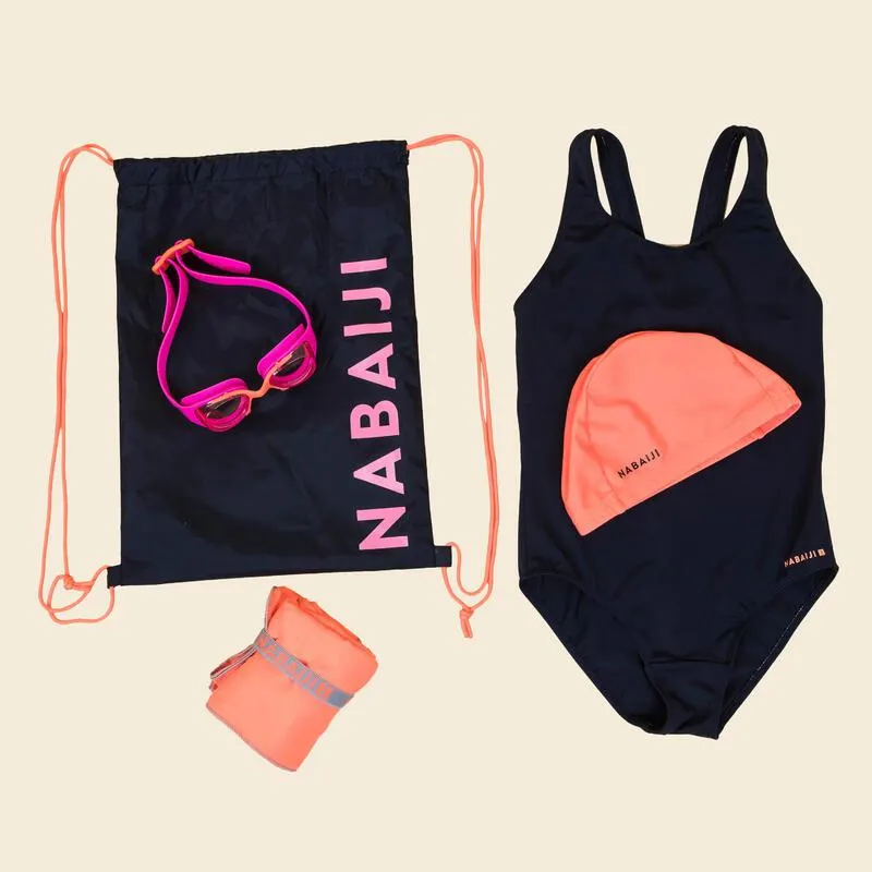 Set înot 100 START (costum de inot, ochelari, cască, prosop, rucsac) Fete