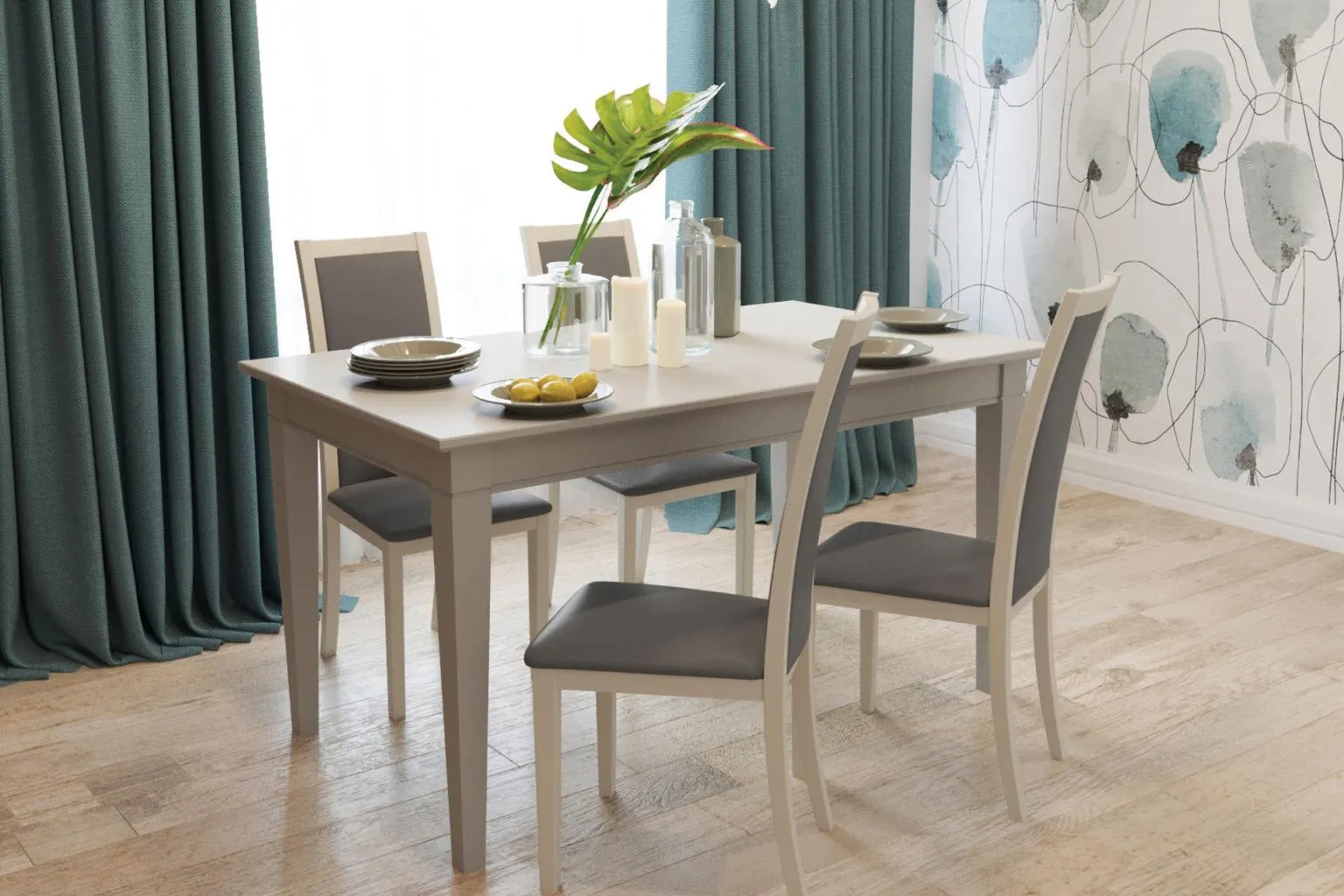 Masă Karisma și 4 scaune Arcade