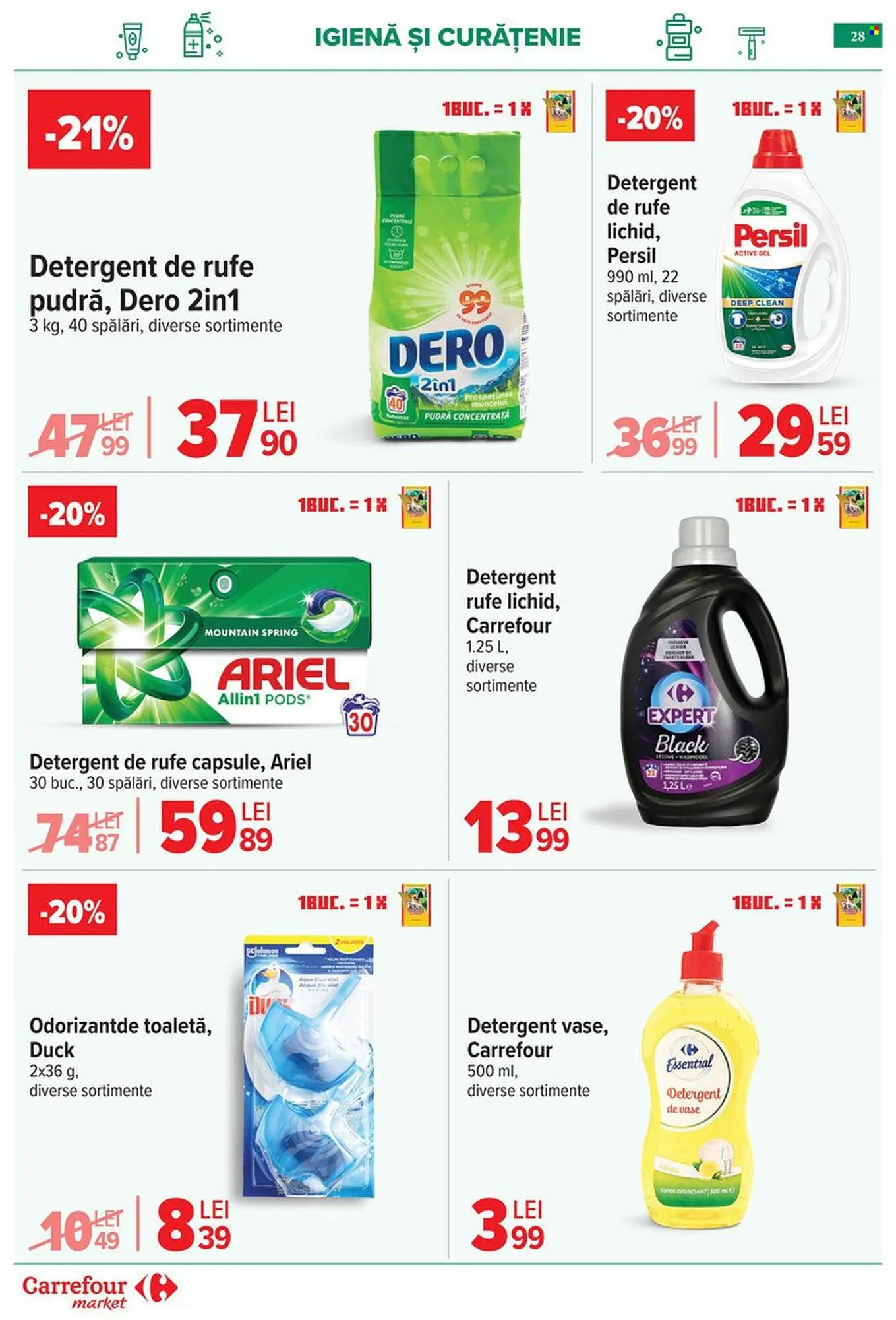 Catalog Catalog Carrefour Market de la 29 aprilie până la 5 mai 2026 - Revista Pagina 28
