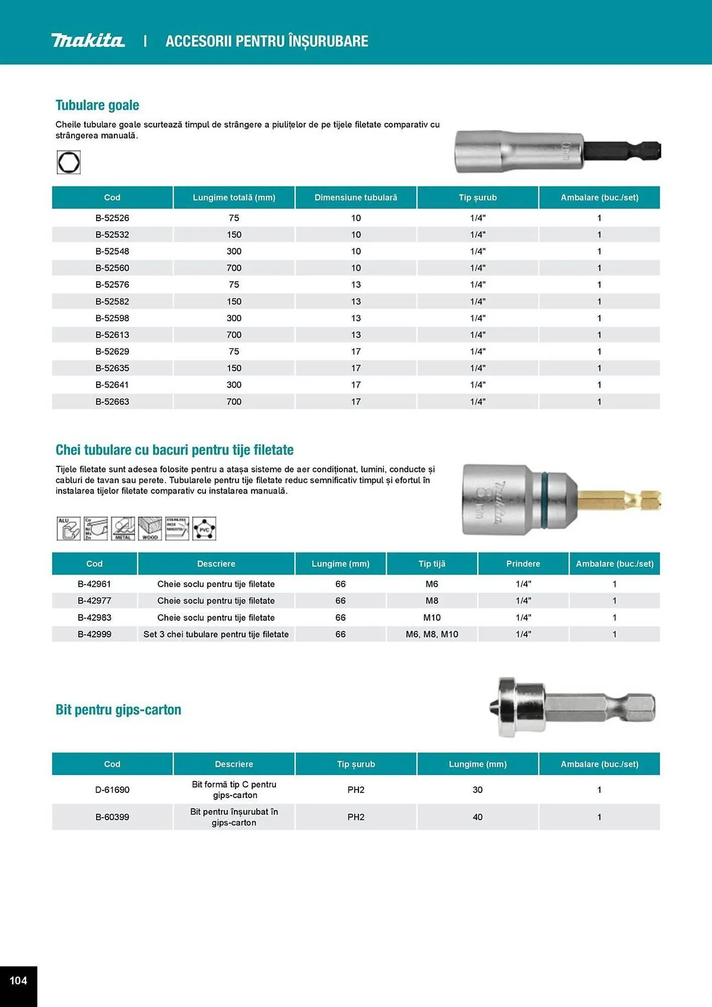 Catalog Catalog Makita de la 1 aprilie până la 31 decembrie 2025 - Revista Pagina 104