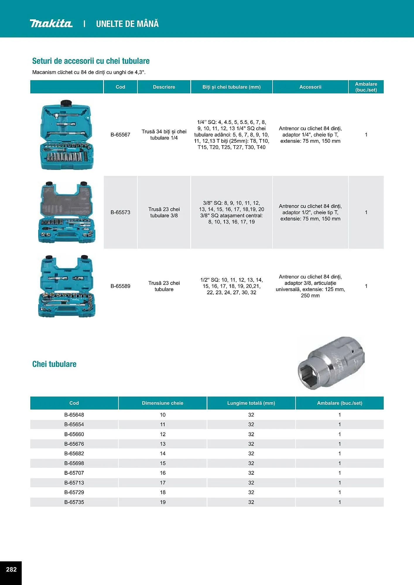 Catalog Makita catalog de la 27 iulie până la 31 decembrie 2023 - Revista Pagina 282