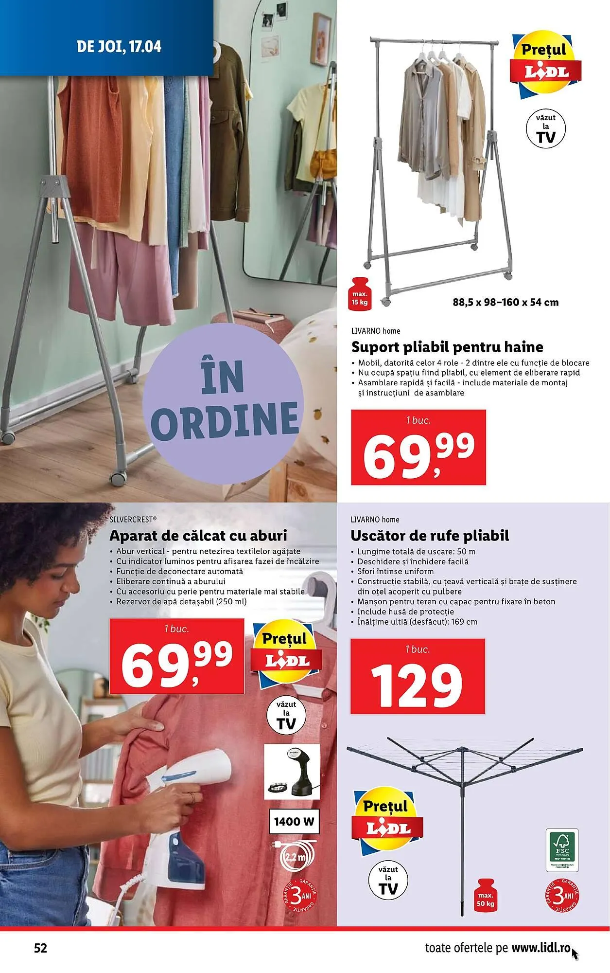 Catalog Catalog Lidl de la 14 aprilie până la 19 aprilie 2025 - Revista Pagina 52