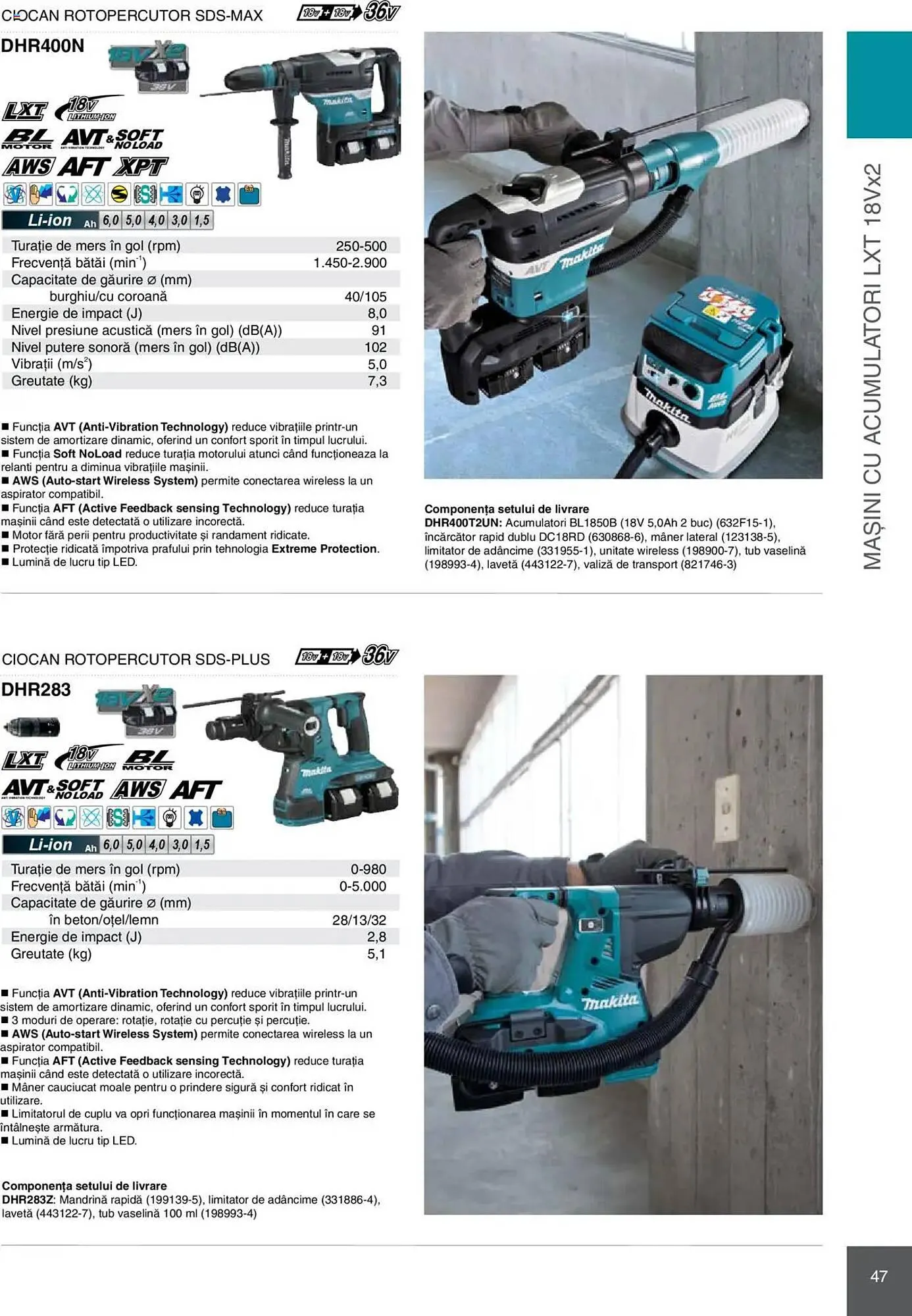 Catalog Catalog Makita de la 8 ianuarie până la 31 decembrie 2025 - Revista Pagina 47