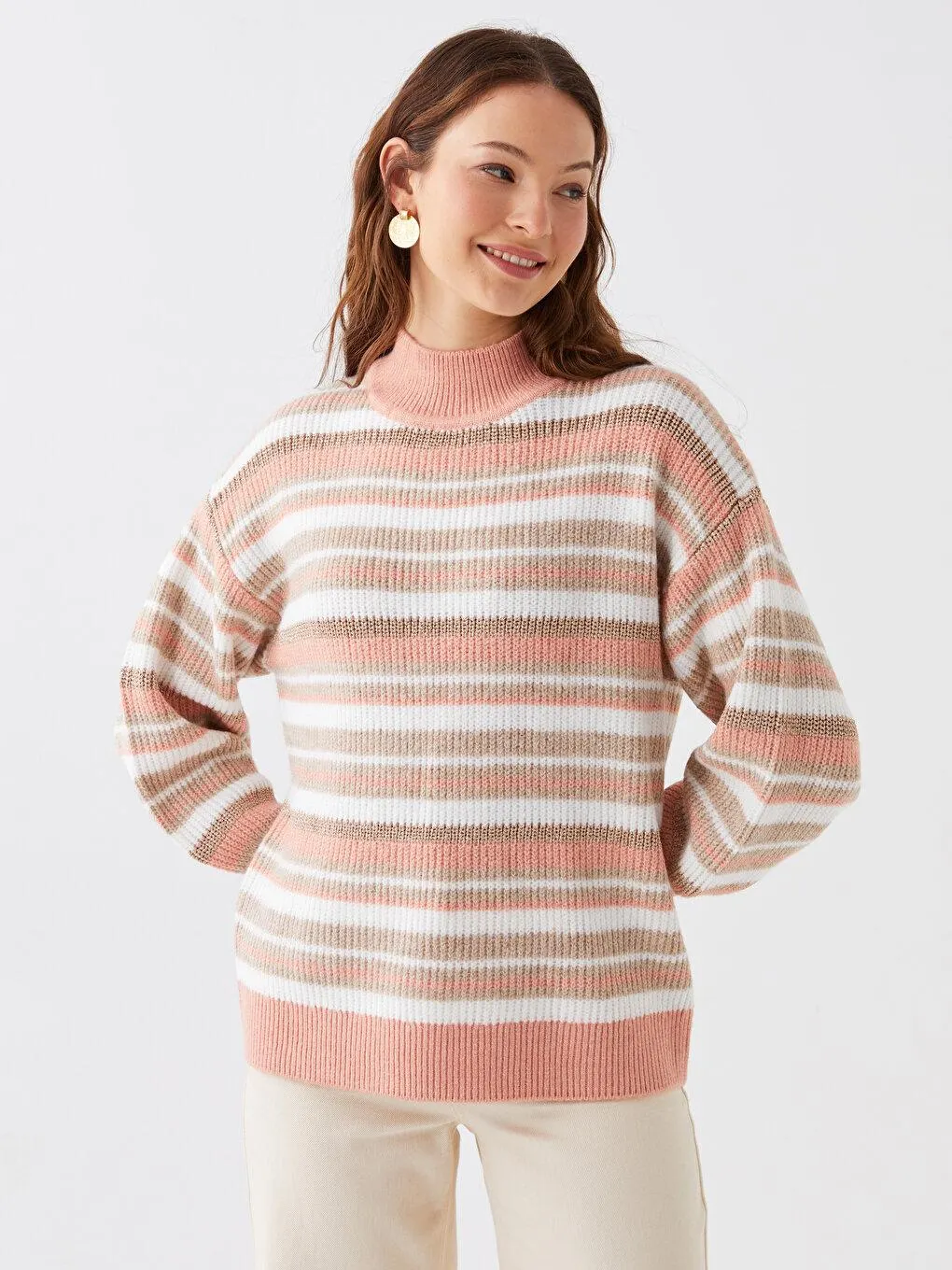 LCWAIKIKI Basic ROZ Pulover