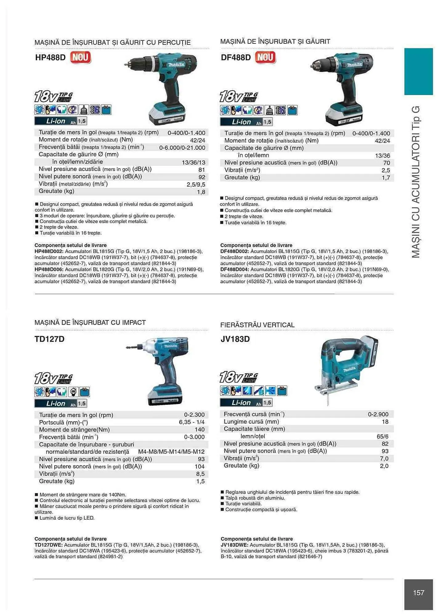 Catalog Makita catalog de la 1 ianuarie până la 31 decembrie 2023 - Revista Pagina 157