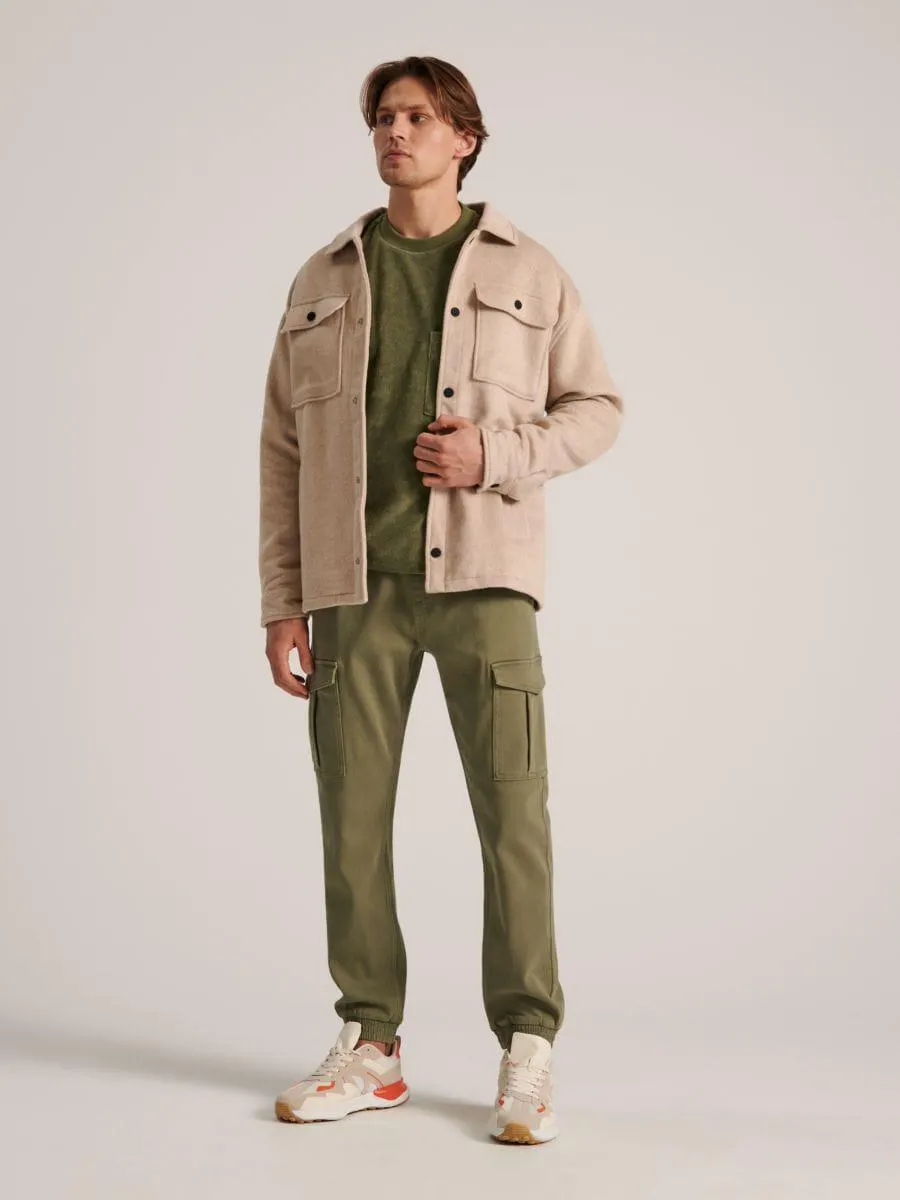 Jachetă shacket cu adaos de lână