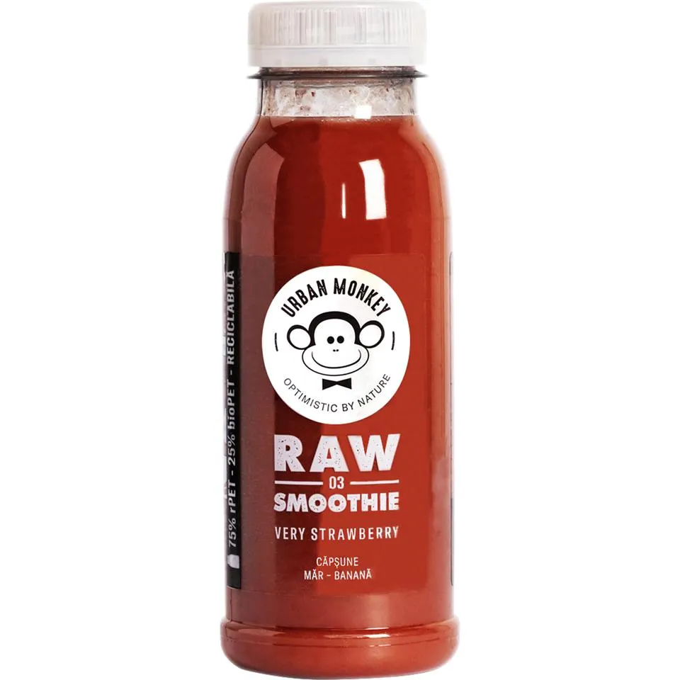 Urban Monkey | Smoothie Very Strawberry cu capsune, mar si banana 250ml