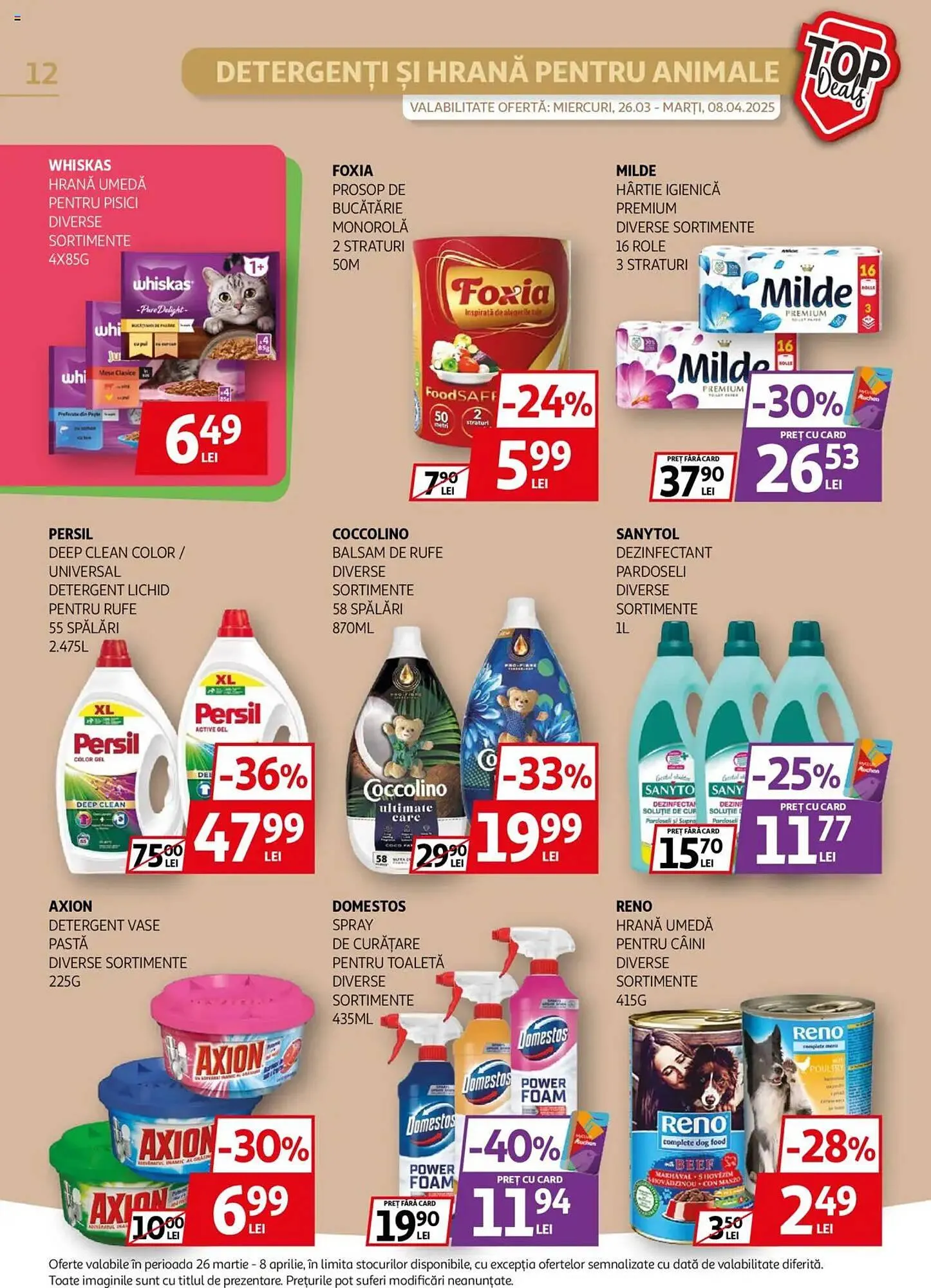 Catalog Catalog Auchan de la 26 martie până la 8 aprilie 2025 - Revista Pagina 12