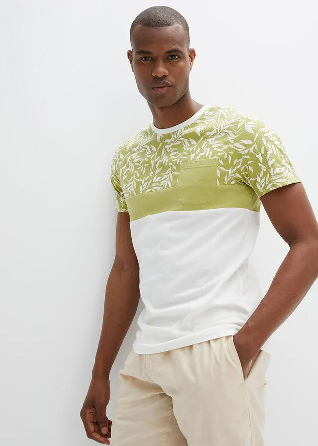 Tricou cu buzunar la piept, slim fit