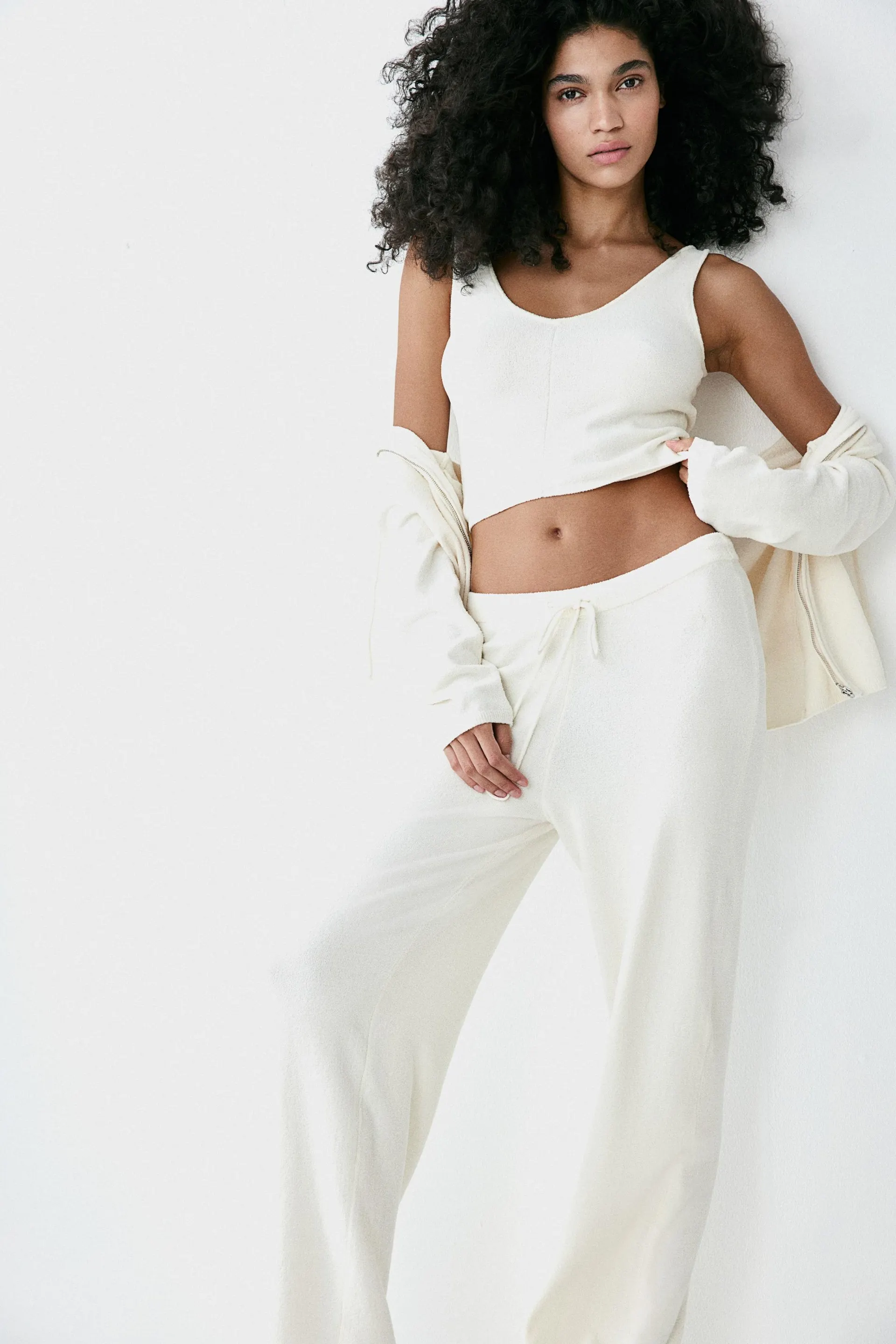 Pantaloni din fir plușat