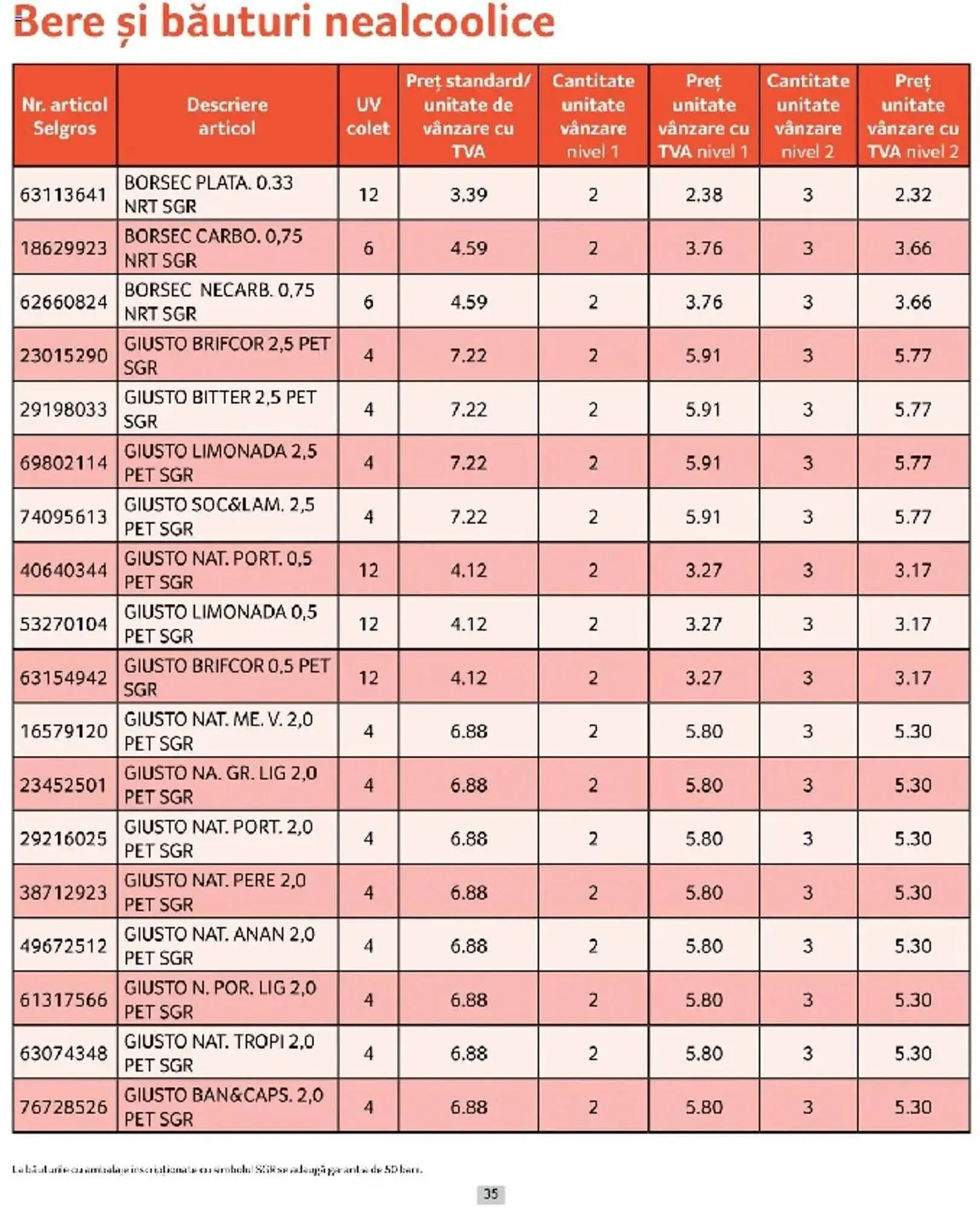 Catalog Catalog Selgros de la 1 martie până la 31 martie 2025 - Revista Pagina 35