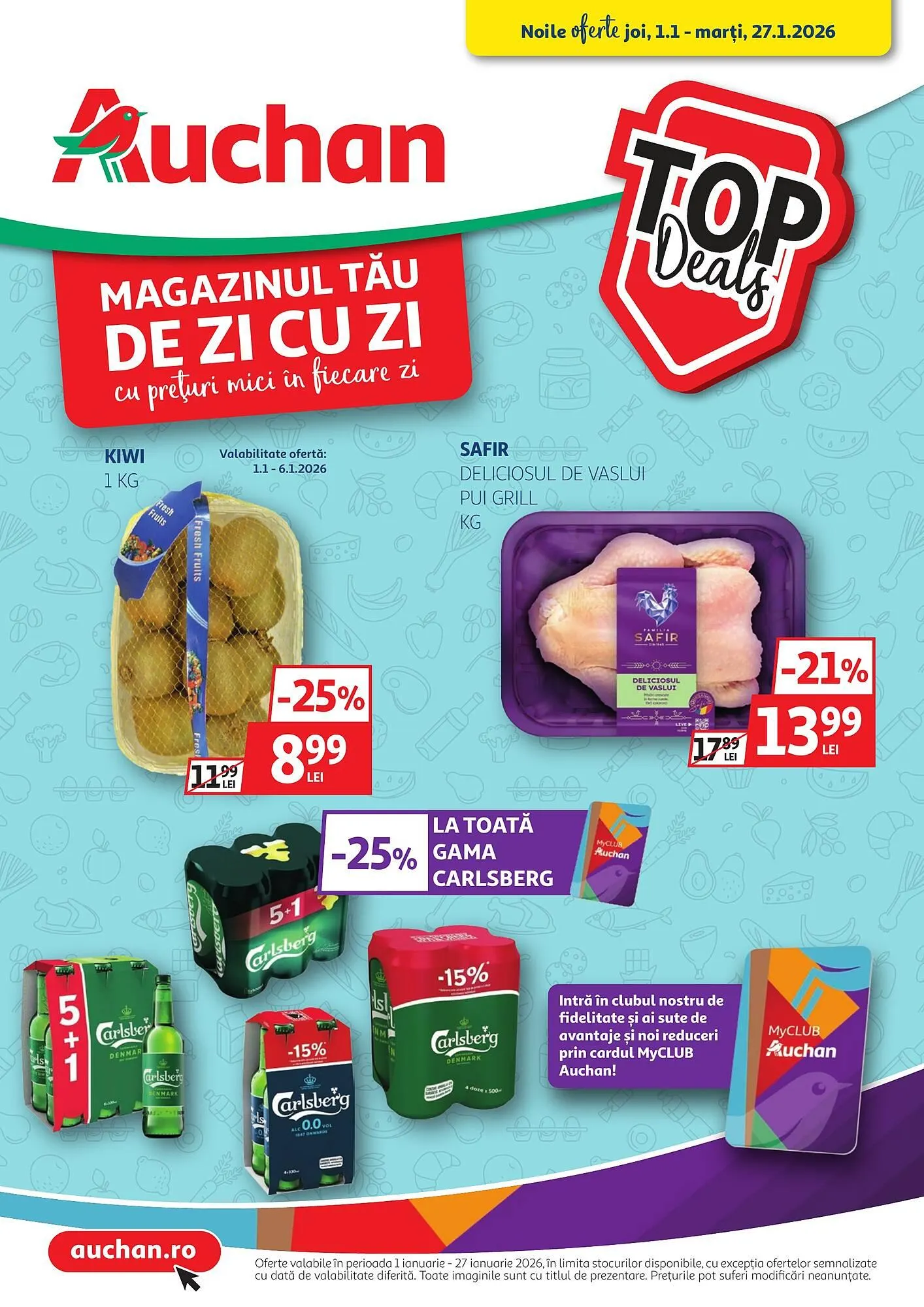 Catalog Catalog Auchan de la 1 ianuarie până la 27 ianuarie 2026 - Revista Pagina 1