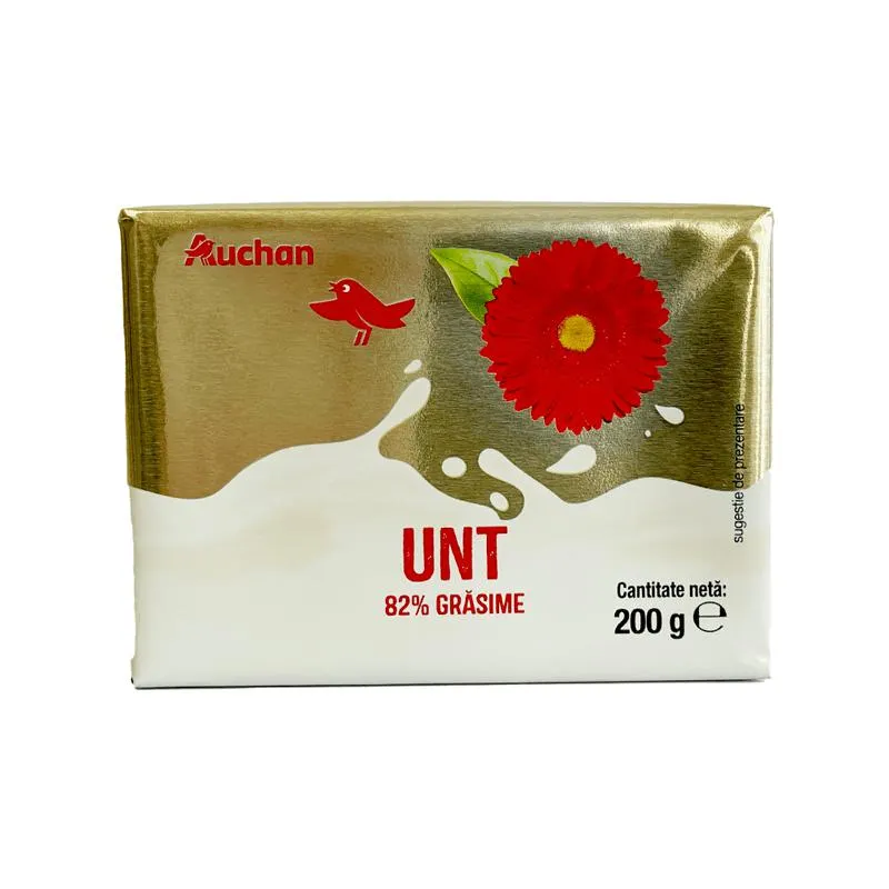 Unt Auchan, 82% grasime, 200 g
