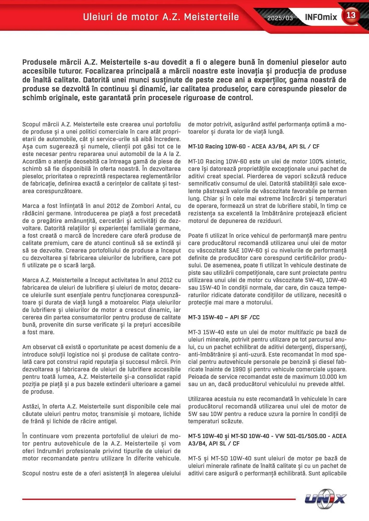 Catalog Catalog UNIX Auto de la 4 martie până la 31 martie 2025 - Revista Pagina 13