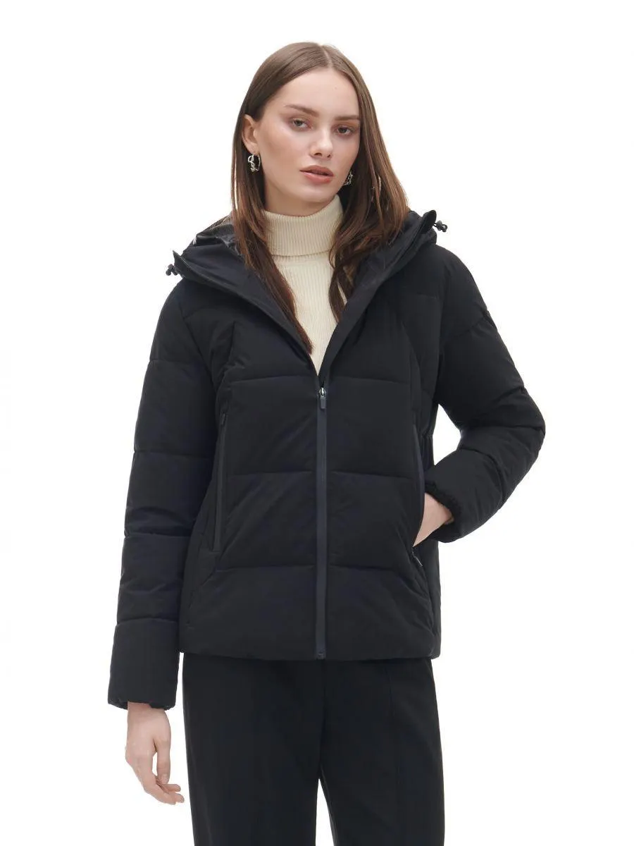 Geacă matlasată cu glugă