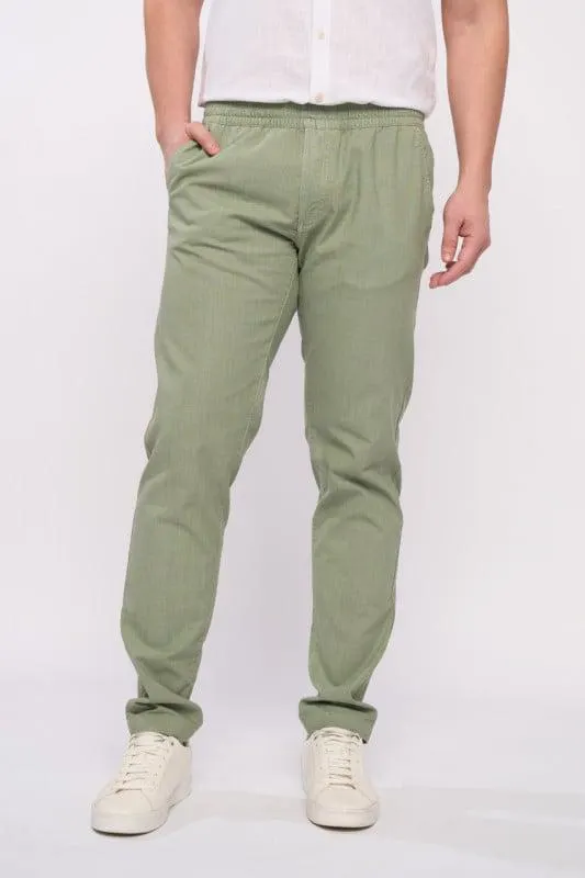Kenvelo - Pantaloni barbat cu buzunare de culoare uniforma