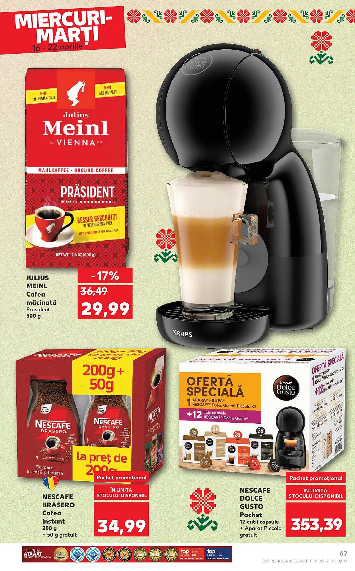 Catalog Catalog Kaufland de la 16 aprilie până la 22 aprilie 2025 - Revista Pagina 67
