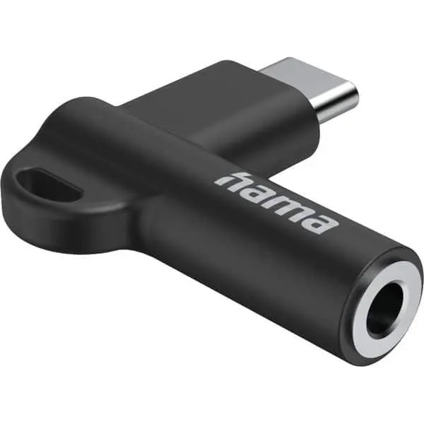 Adaptor audio HAMA 201701, USB-C - Jack 3.5mm, negru