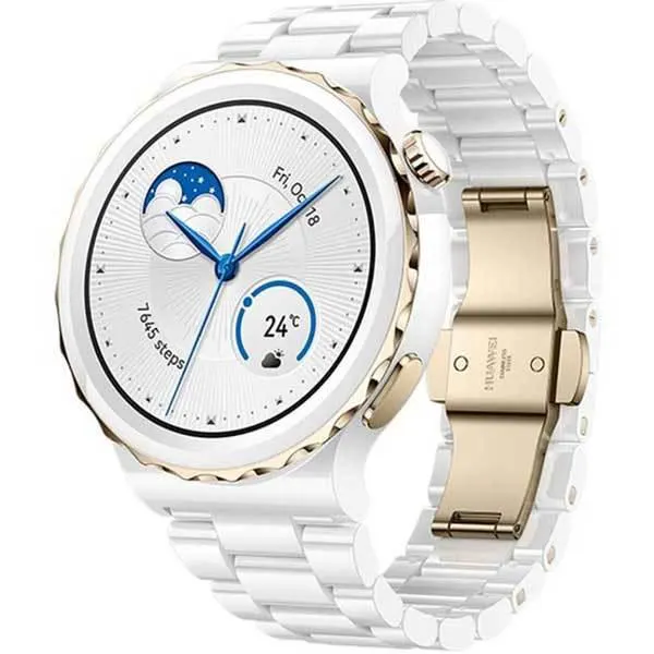 Smartwatch HUAWEI Watch GT 3 Pro Ceramic 43mm, Android/iOS, White Ceramic Strap