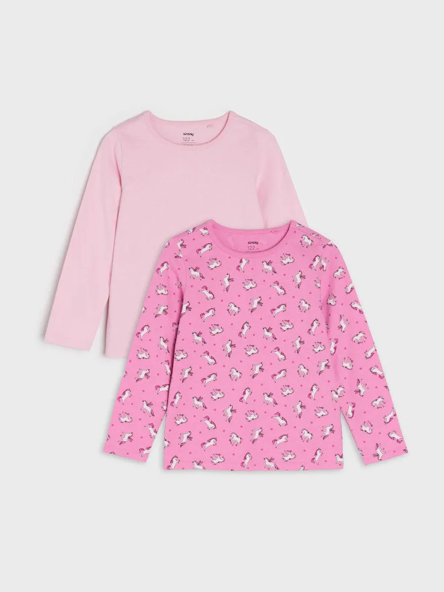 Set de 2 tricouri cu mânecă lungă