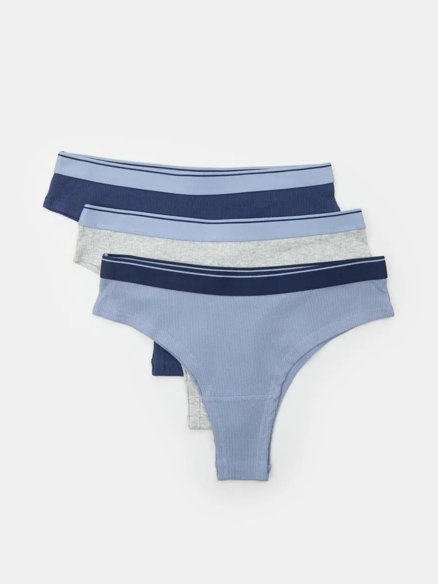 Set de 3 perechi de chiloți tanga