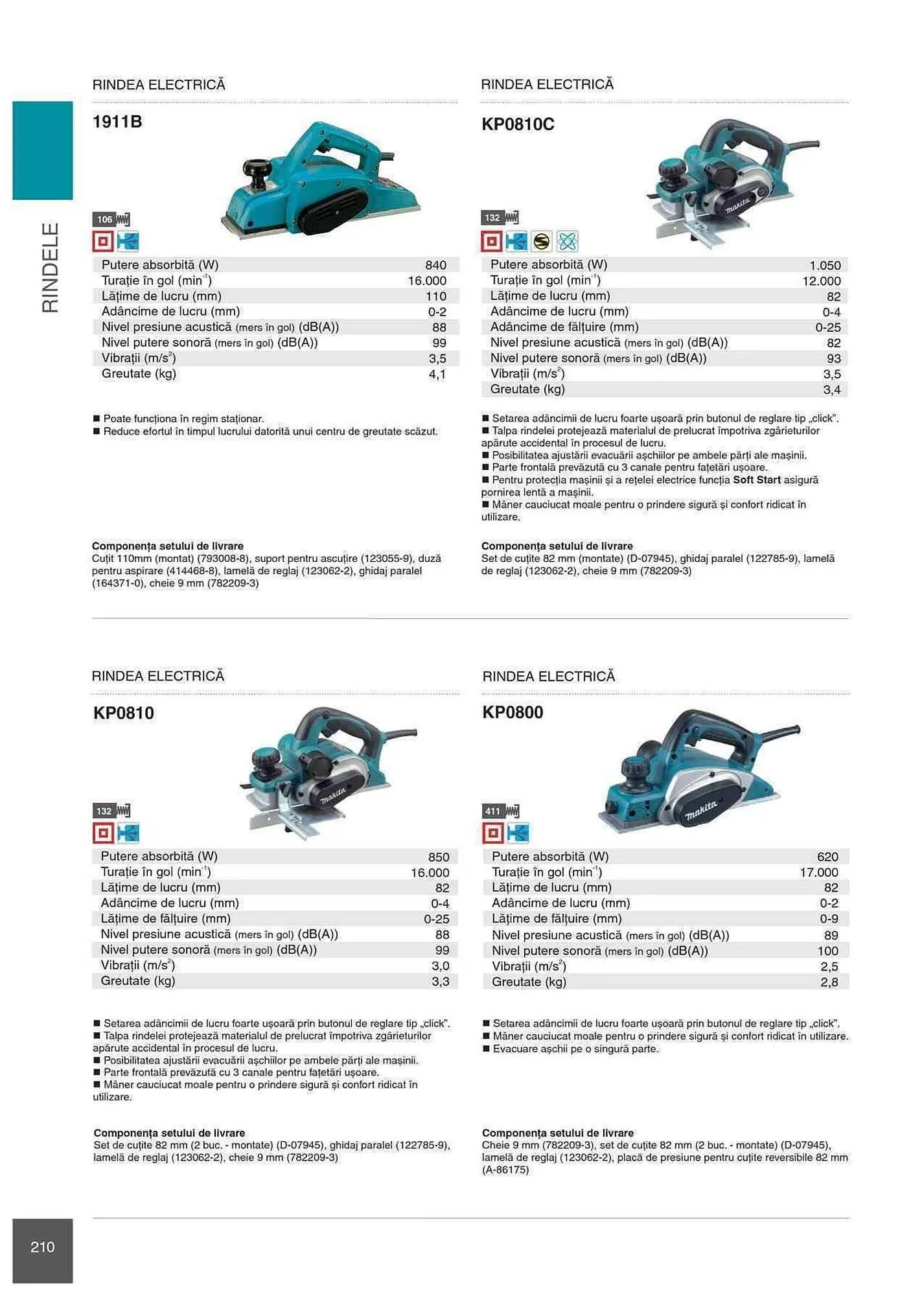 Catalog Makita catalog de la 1 ianuarie până la 31 decembrie 2023 - Revista Pagina 210