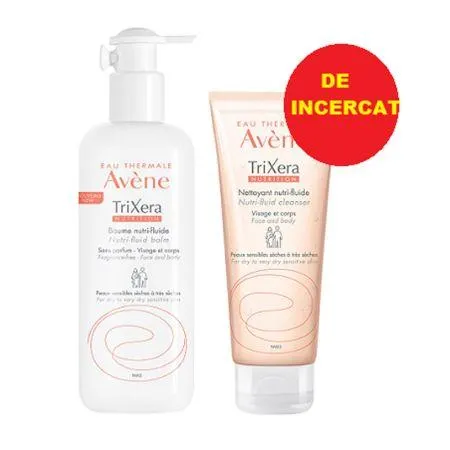 Oferta Pachet Balsam Trixera Nutrition si Gel de Curatare, Avene