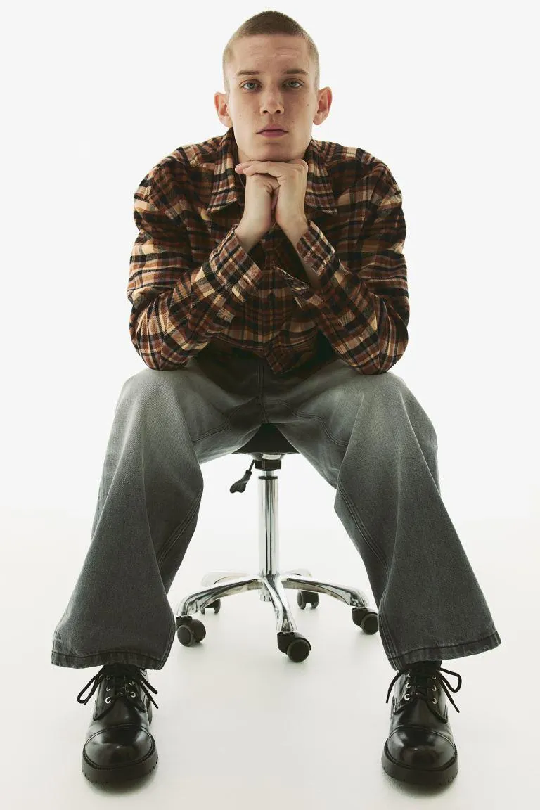 Loose Fit Flannel Shirt