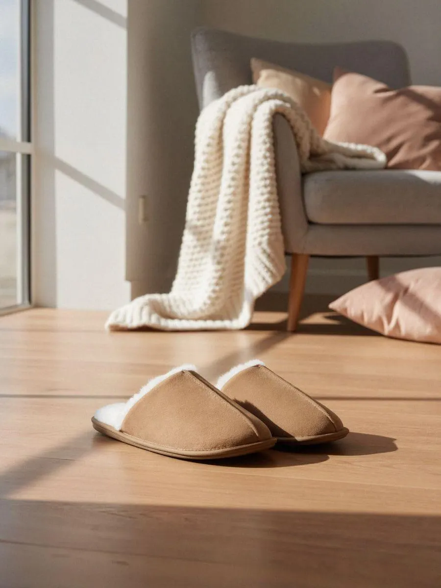 Papuci de casă din blană artificială