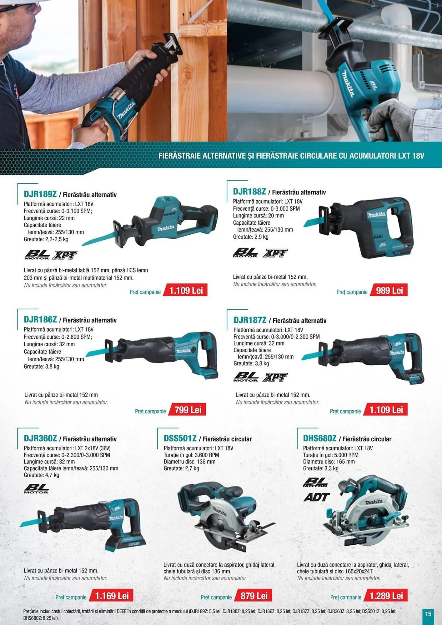 Catalog Catalog Makita de la 7 mai până la 31 decembrie 2025 - Revista Pagina 15