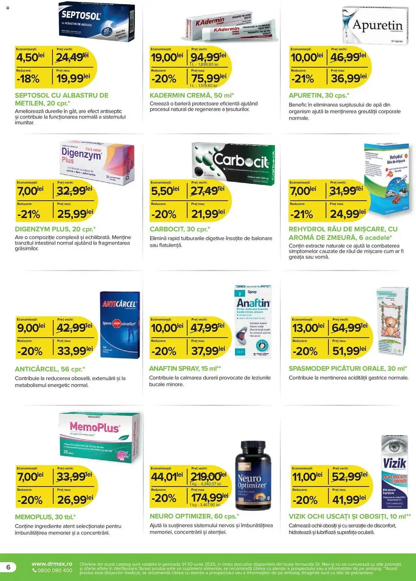 Catalog Catalog Dr.Max de la 1 iunie până la 30 iunie 2025 - Revista Pagina 6