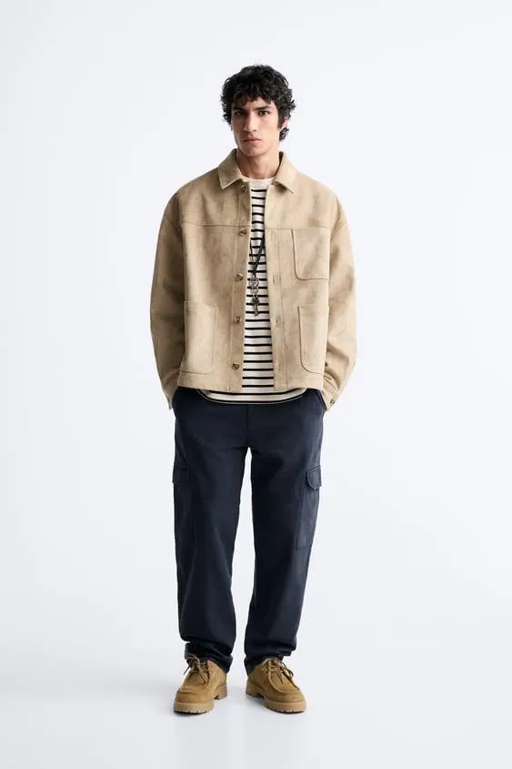 STRAIGHT FIT CARGO TROUSERS
