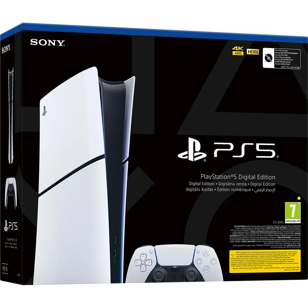 Consola PlayStation 5 Slim Digital Edition (PS5) 1TB, E-Chassis, White