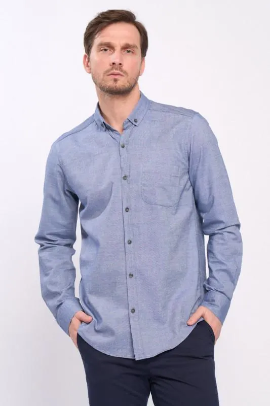 Manche Paris - Camasa barbat slim de culoare uniforma