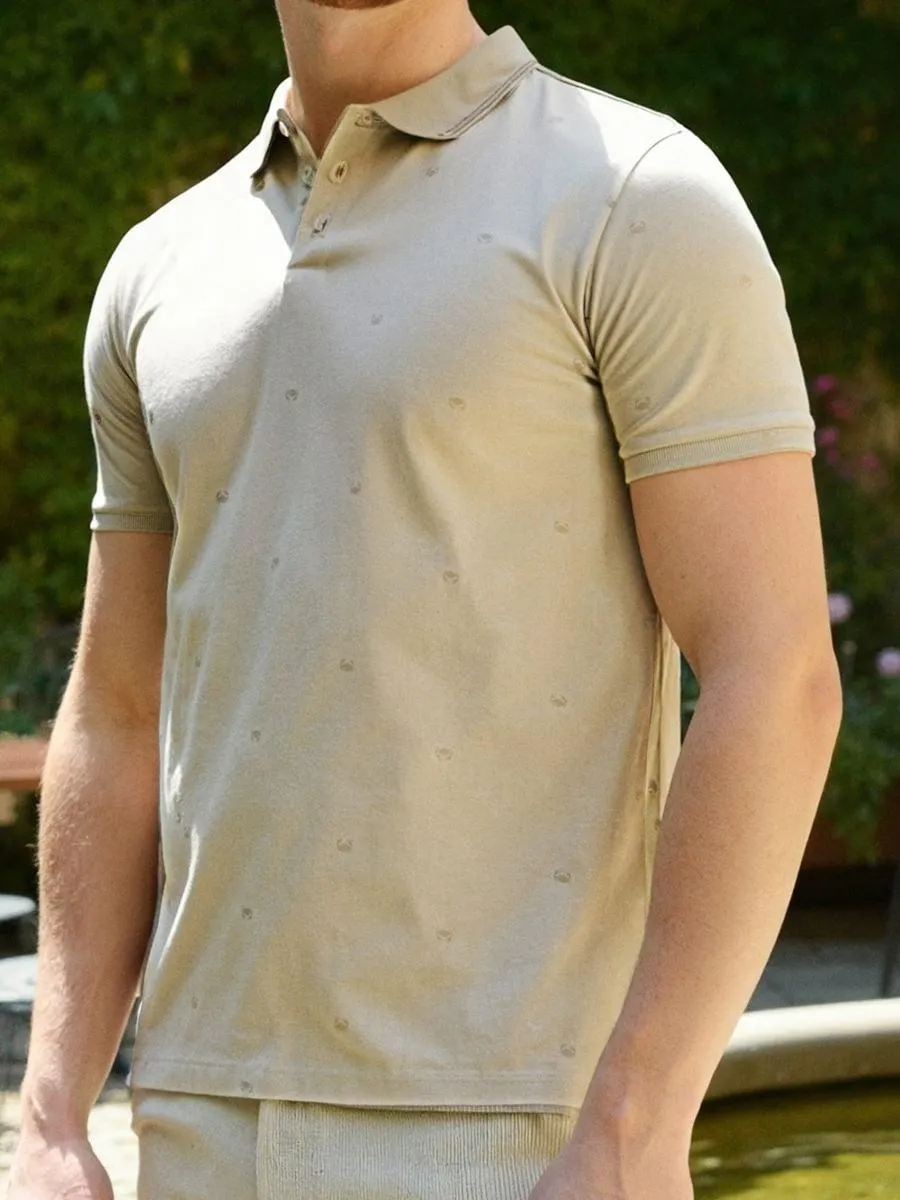 Tricou polo cu imprimeu all over