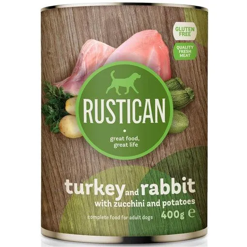 Hrana umeda pentru caini Rustican Curcan-Iepure 800g