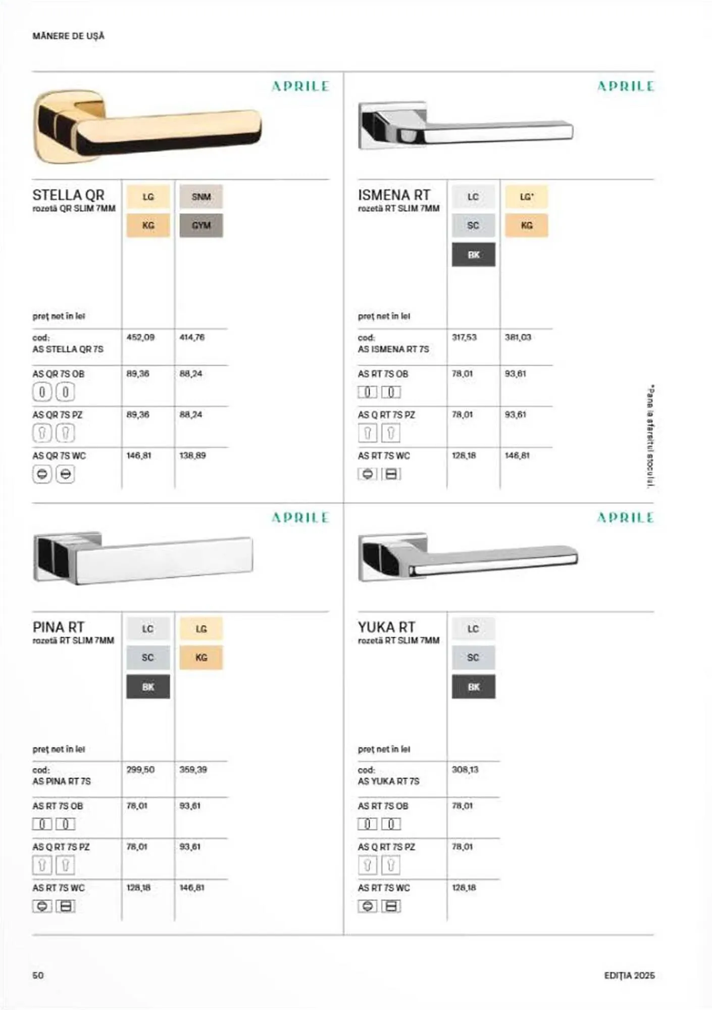Catalog Catalog Proges de la 8 septembrie până la 31 decembrie 2025 - Revista Pagina 52