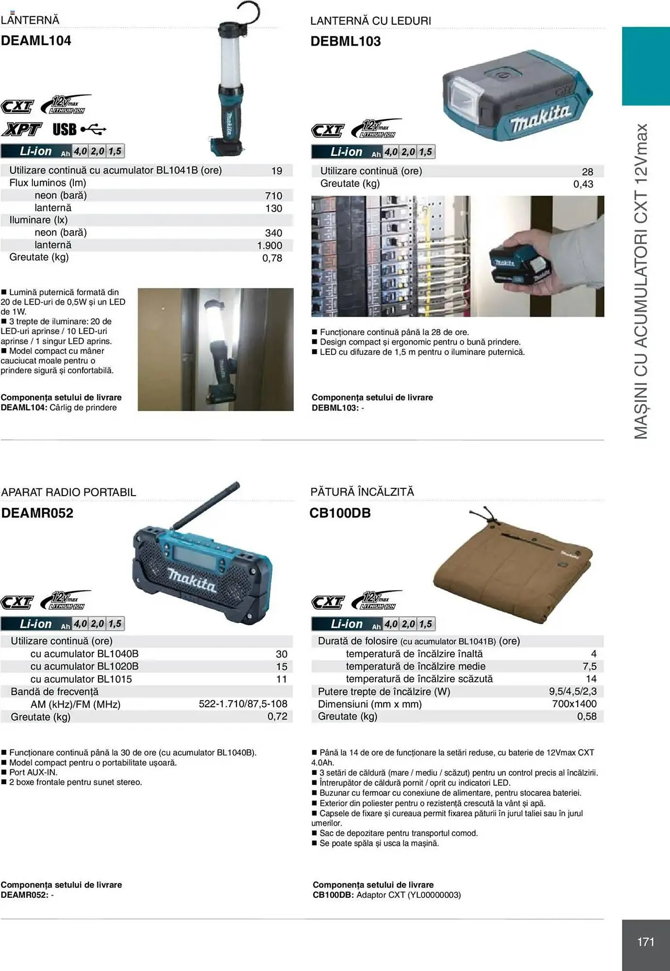 Catalog Catalog Makita de la 8 ianuarie până la 31 decembrie 2025 - Revista Pagina 171